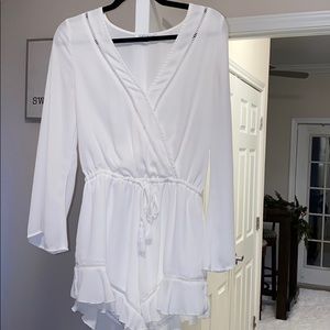 White Long Sleeve Showpo Romper